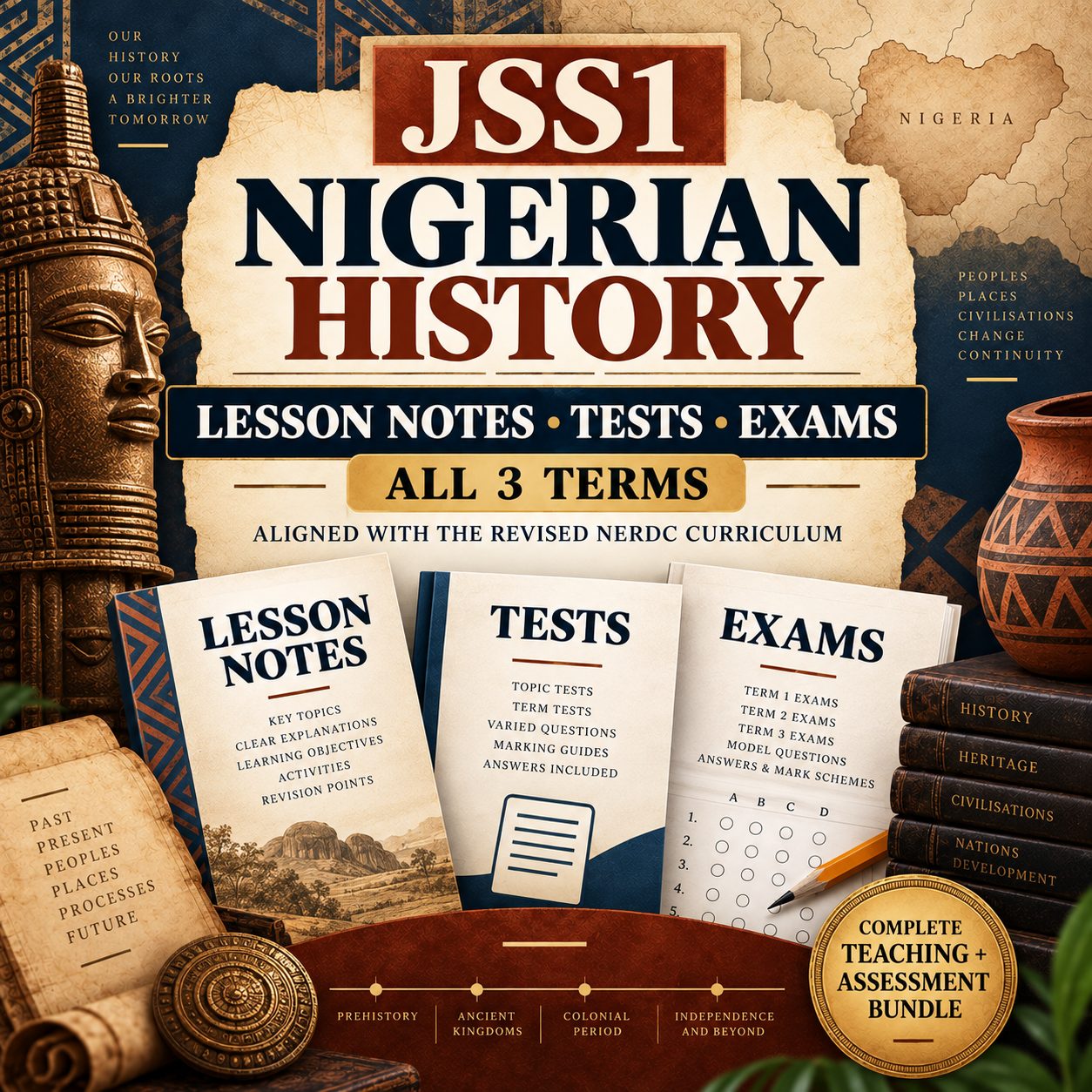 JSS1 Nigerian History Lesson Notes, Tests & Exam Questions – All 3 Terms