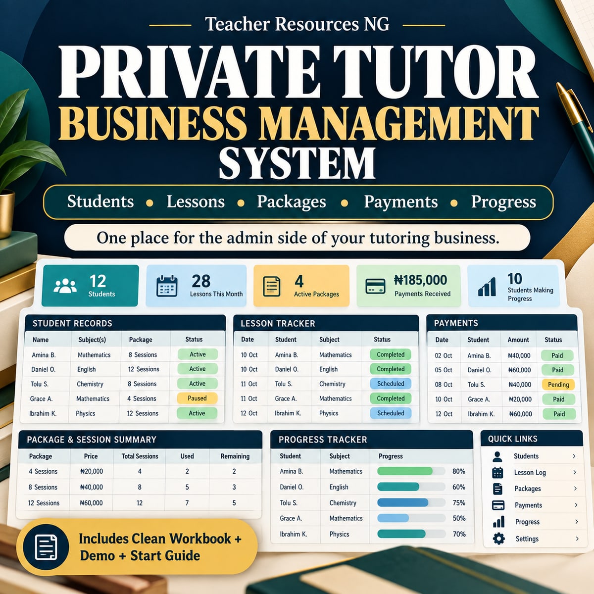 Private Tutor Business Management System