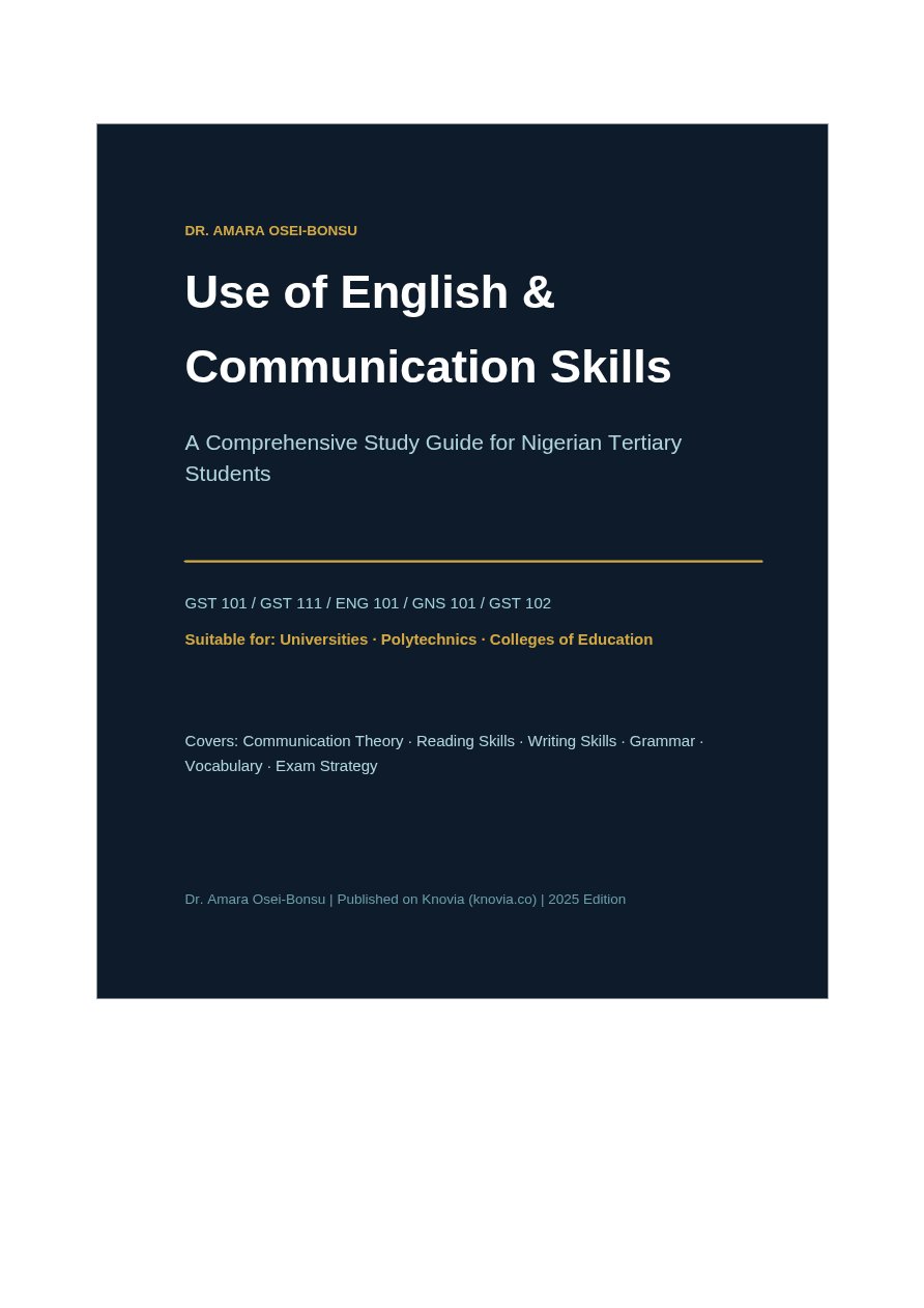 Use of English & Communication Skills