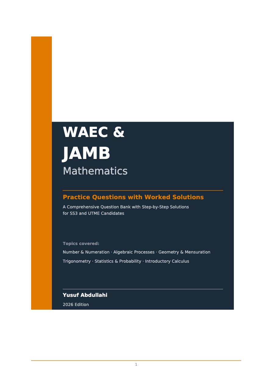 WAEC & JAMB Mathematics — Practice Questions with Worked Solutions